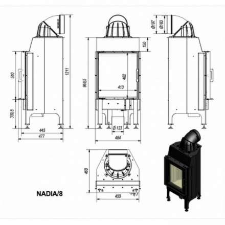Каминная топка Kratki Nadia/8 в Гродно