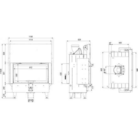 Каминная топка DEFRO HOME INTRA LA T G в Гродно