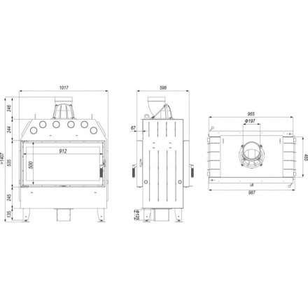 Каминная топка DEFRO HOME INTRA LA T в Гродно