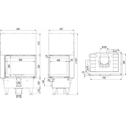 Каминная топка DEFRO HOME INTRA SM BL G в Гродно