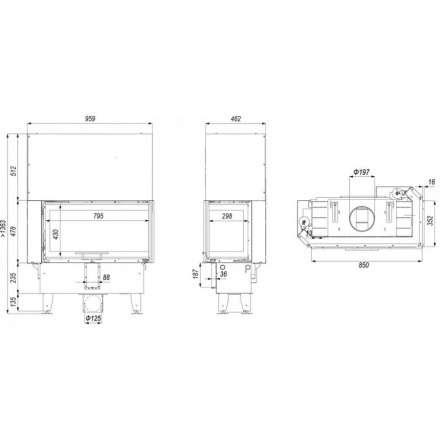 Каминная топка INTRA ME BP SLIM G в Гродно