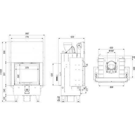Каминная топка DEFRO HOME INTRA SM T G в Гродно