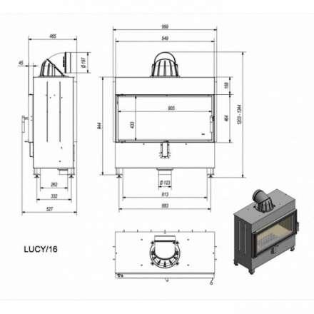 Каминная топка Kratki Lucy/16 в Гродно