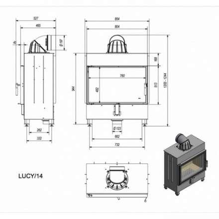 Каминная топка Kratki Lucy/14 в Гродно