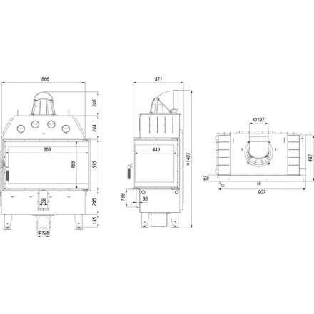Каминная топка DEFRO HOME INTRA ME BP в Гродно
