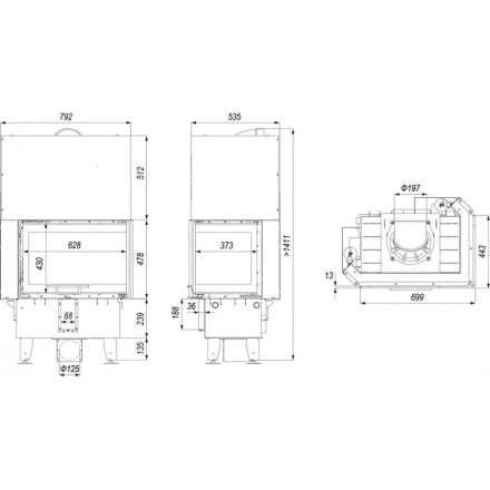 Каминная топка DEFRO HOME INTRA SM BL MINI G в Гродно