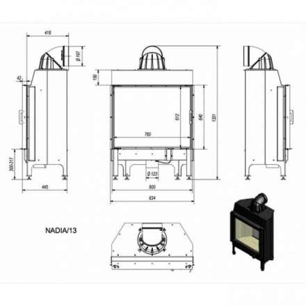 Каминная топка Kratki Nadia/13 в Гродно