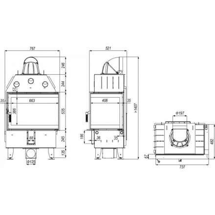 Каминная топка DEFRO HOME INTRA SM BL в Гродно