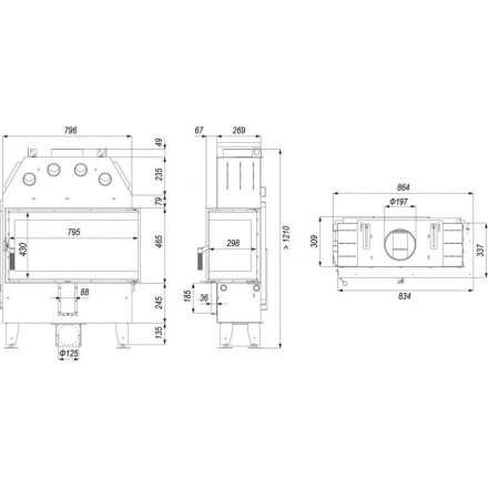Каминная топка INTRA ME BP SLIM в Гродно