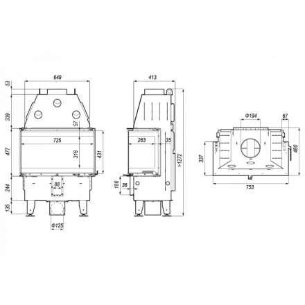 Каминная топка DEFRO HOME INTRA SM C в Гродно