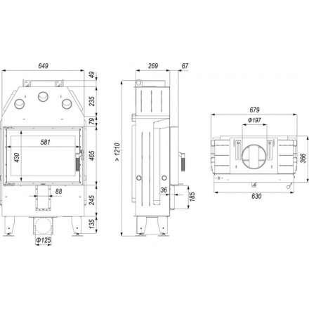 Каминная топка INTRA SM SLIM в Гродно