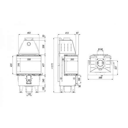 Каминная топка DEFRO HOME INTRA XSM C в Гродно