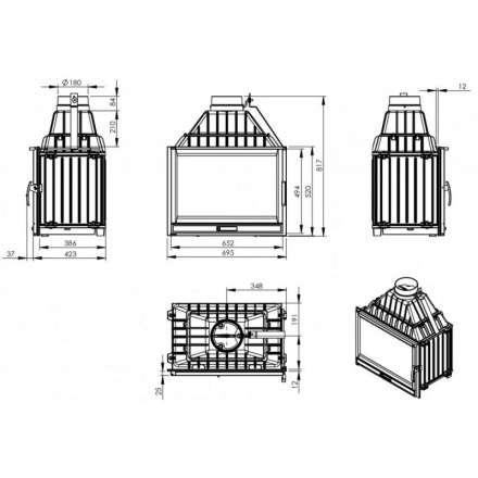 Каминная топка NORDflam Savona в Гродно
