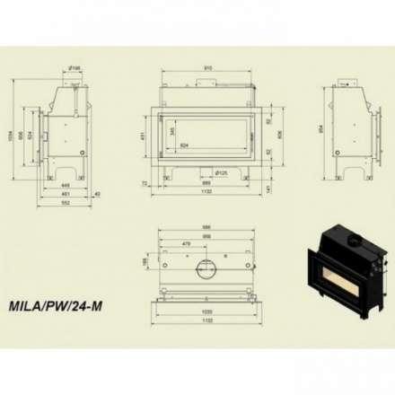 Каминная топка Kratki Mila/PW/24 в Гродно
