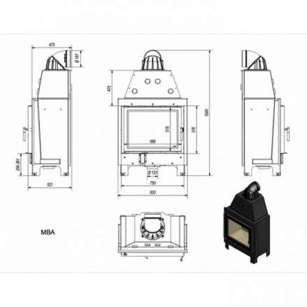 Каминная топка Kratki MBA в Гродно
