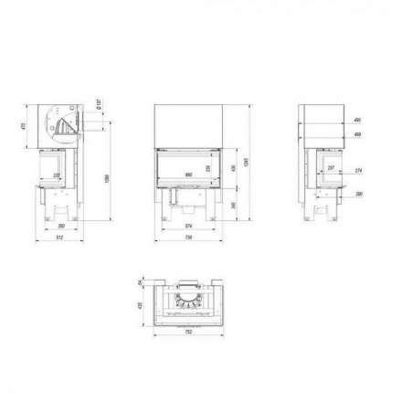 Каминная топка Kratki NBC 7 (гильотина) в Гродно