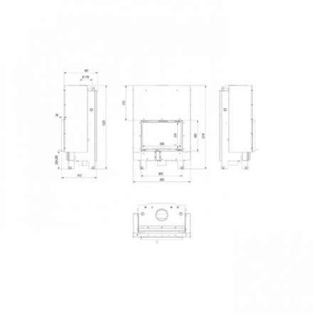 Каминная топка Kratki MBM/PW/10/W/G в Гродно