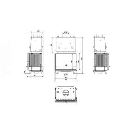 Каминная топка Kratki FRANEK/PW/12/W в Гродно