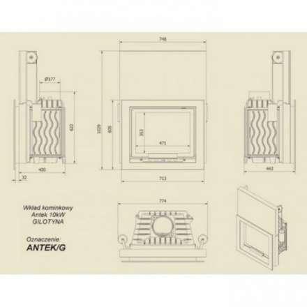 Каминная топка Kratki Antek/G в Гродно
