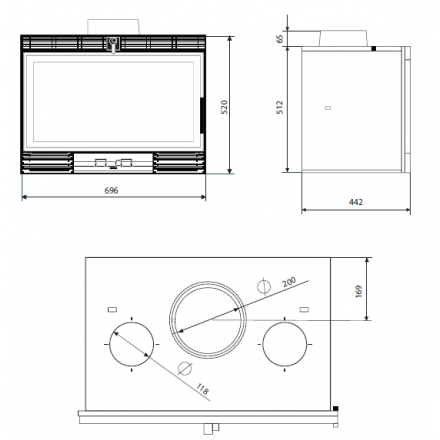 Каминная топка Ferguss FG753 с шибером в Гродно