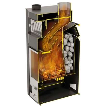 Стальной камин Теплодар Сиеста 20 фото в Гродно