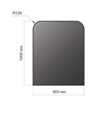 Лист напольный Везувий, 2мм, черный 1000*800*2 R135 в Гродно