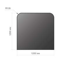 Лист напольный Везувий, 2мм, черный 1200*1200*2 R135 в Гродно