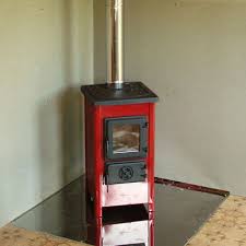 Купить Печь-камин MBS Hit красный сталь в Гродно Амазонка бай фото в Гродно