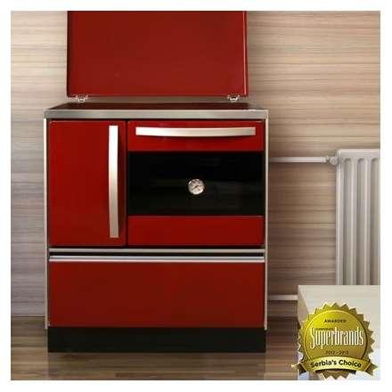 Плита на дровах MBS Thermo Royal 720 P3 (с водяным контуром) красная купить в Гродно